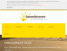 Tablet Screenshot of gewerbeverein-emmendingen.de
